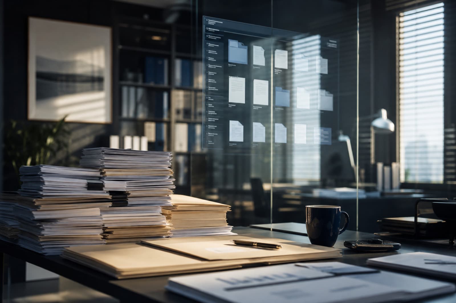 Documents and a data room interface for private equity due diligence
