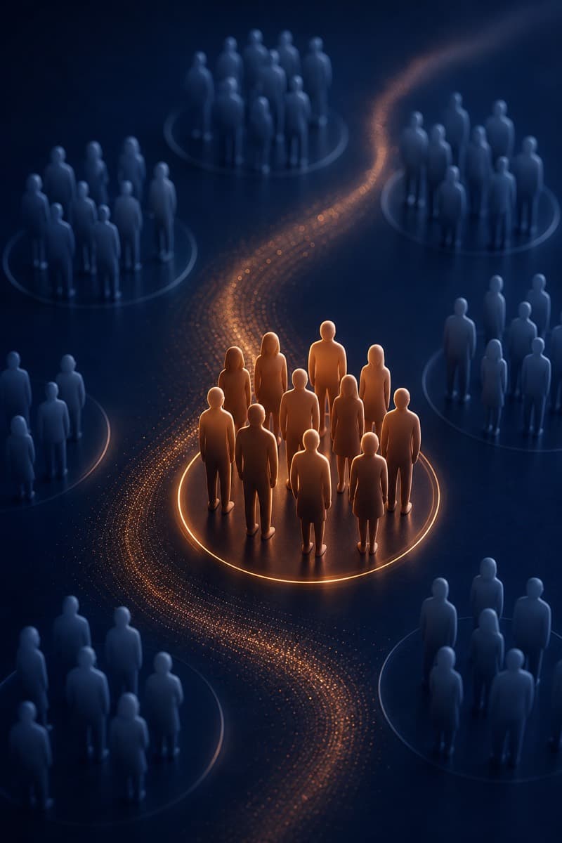 Atmospheric poster of uplift audience targeting
